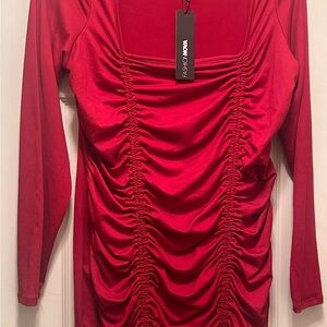 Fashion Nova Scarlet Ruched Dress